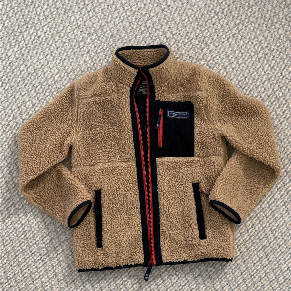 Boys' Vineyard Vines High-Pile SuperShep™ Full-Zip Jacket - size Small (8-10)
